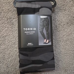 Torrid Black and Gray Camouflage Leggings